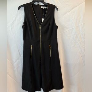 Calvin Klein Black Sleeveless Midi Dress